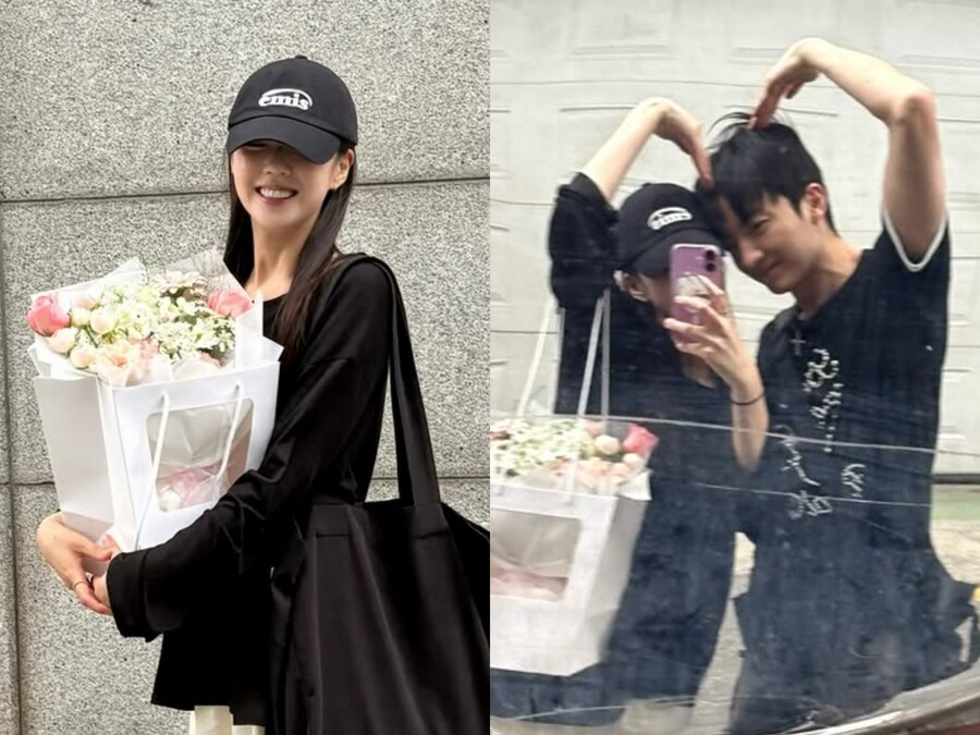 지예은♥바타, 럽스타도 주거니 받거니…어깨 밀착 커플샷 '달달'