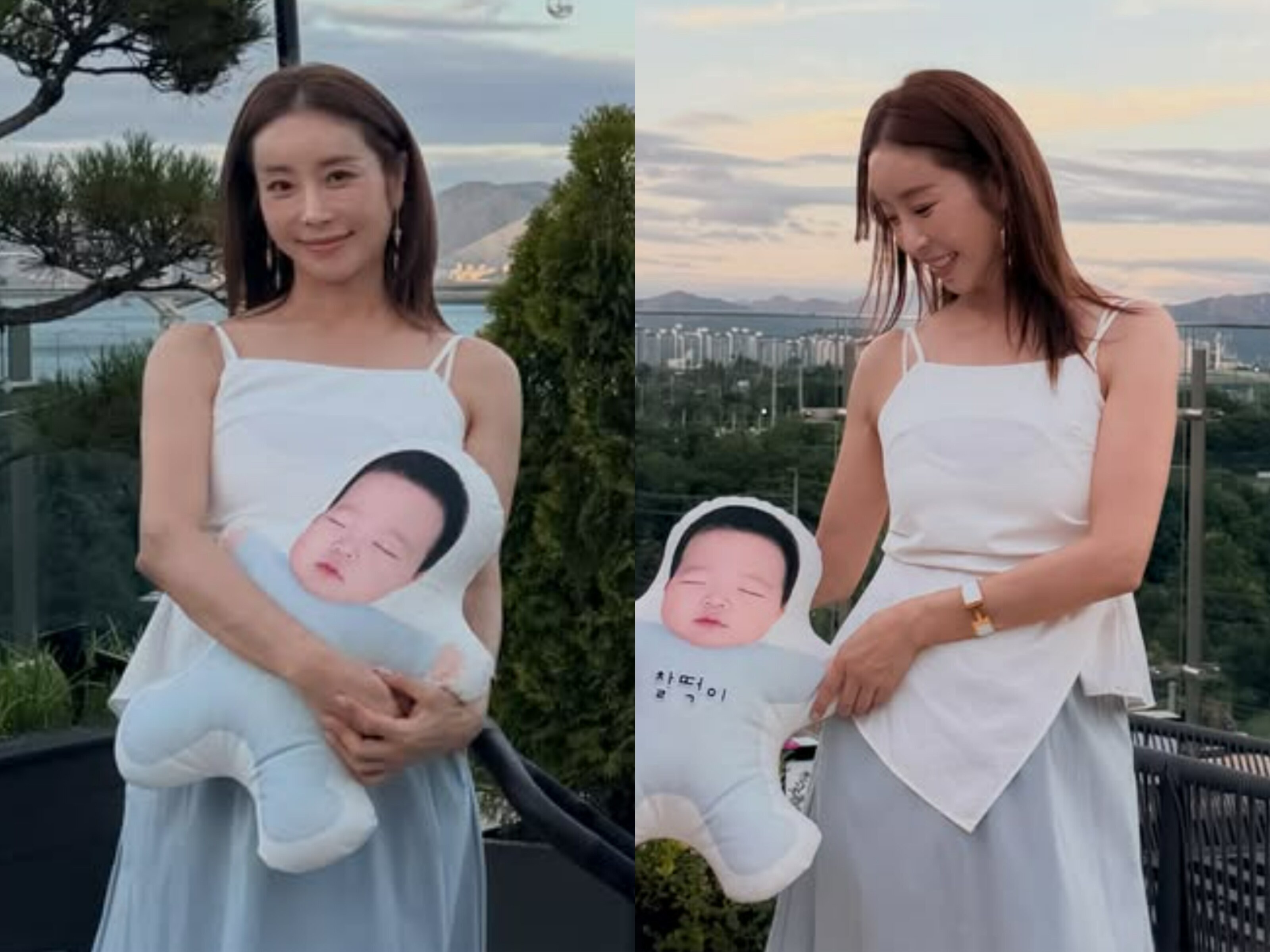 '최고령 임신' 한다감, 벌써 출산한 줄 '깜짝'…실물 子 인형 안고 "얼마 안 남았다"
