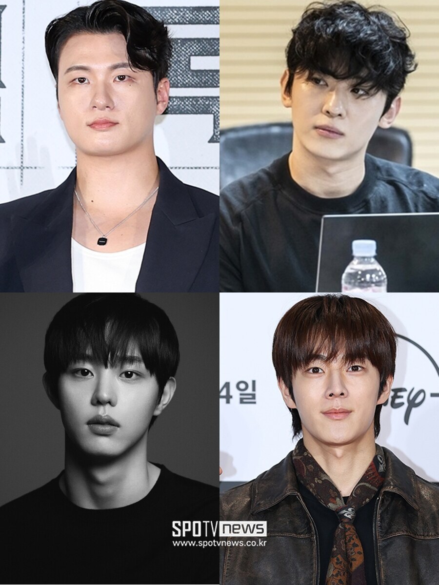 ▲ 사진 왼쪽 위부터 시계방향으로 신승호, 덱스, 유정후, 김단. ⓒ곽혜미 기자, MAA, 영화사 조아