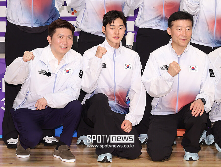 [포토S] 유승민 회장-김택수 선수촌장, '아이치 나고야 아시안게임 파이팅!'