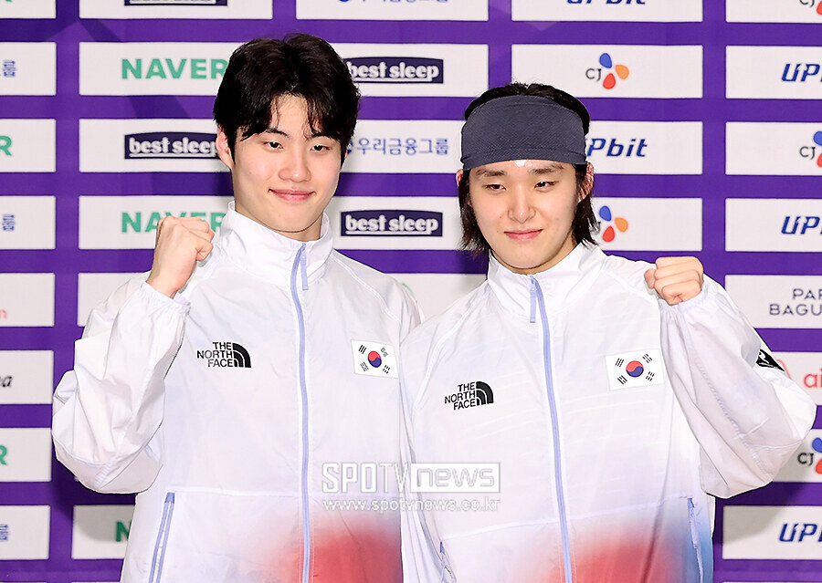 ▲ 황선우(우), 김우민(좌) ⓒ곽혜미 기자