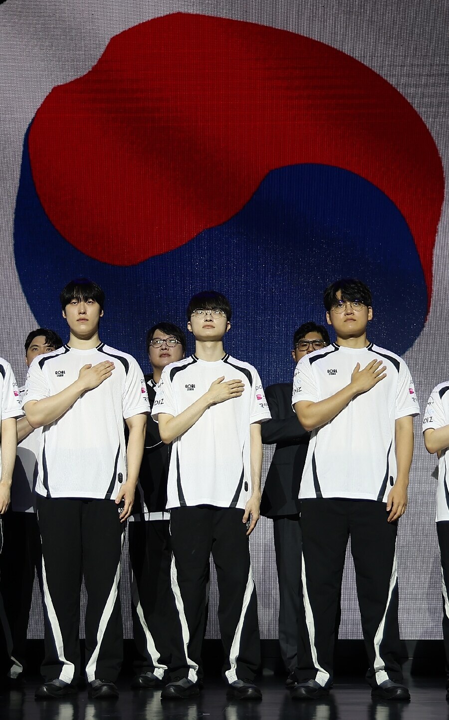 ▲ 페이커 이상혁 국민의례 ⓒ연합뉴스