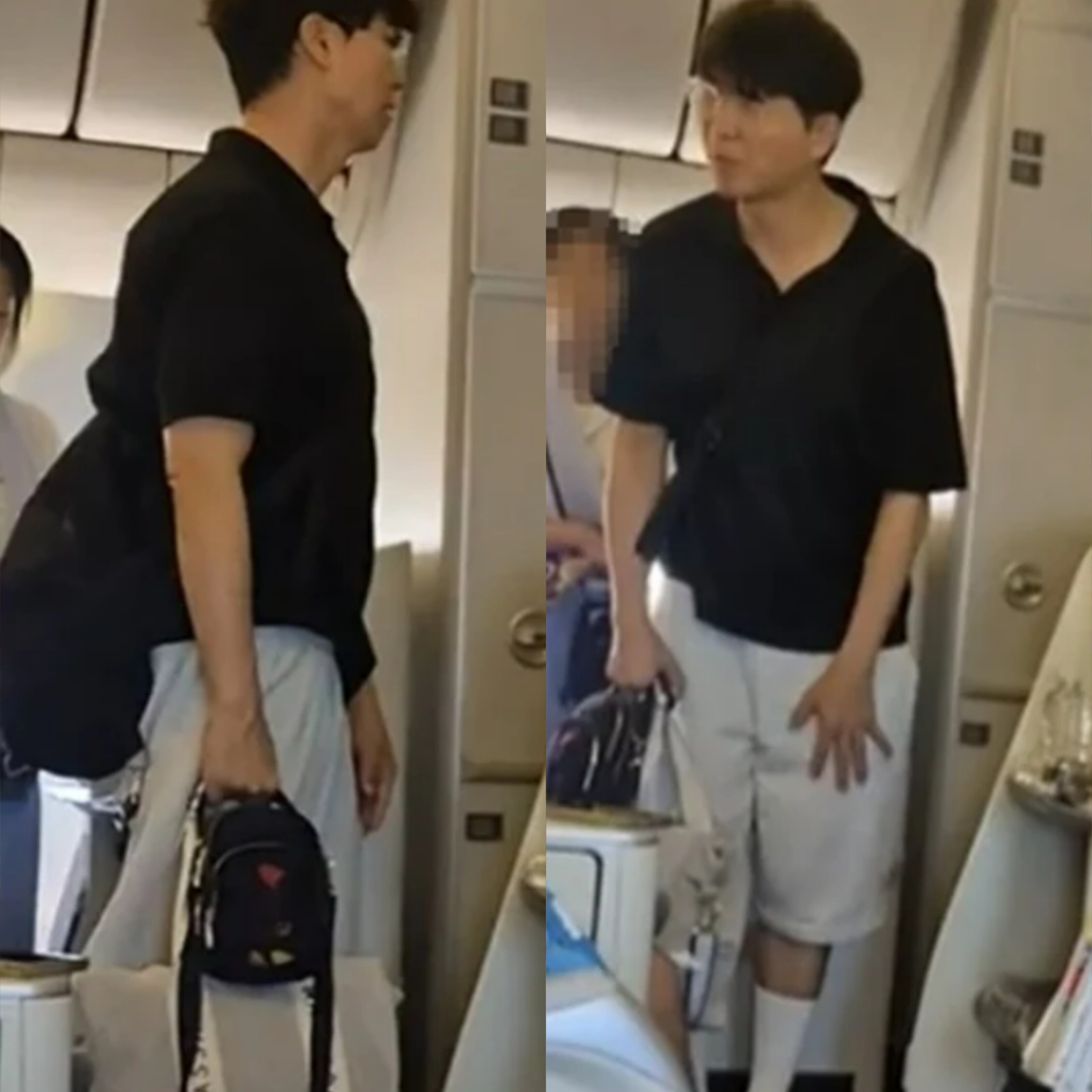 '70분 지연' 박수홍, 기내 영상 공개됐다…만석 승객들에 "죄송합니다" 재차 사과