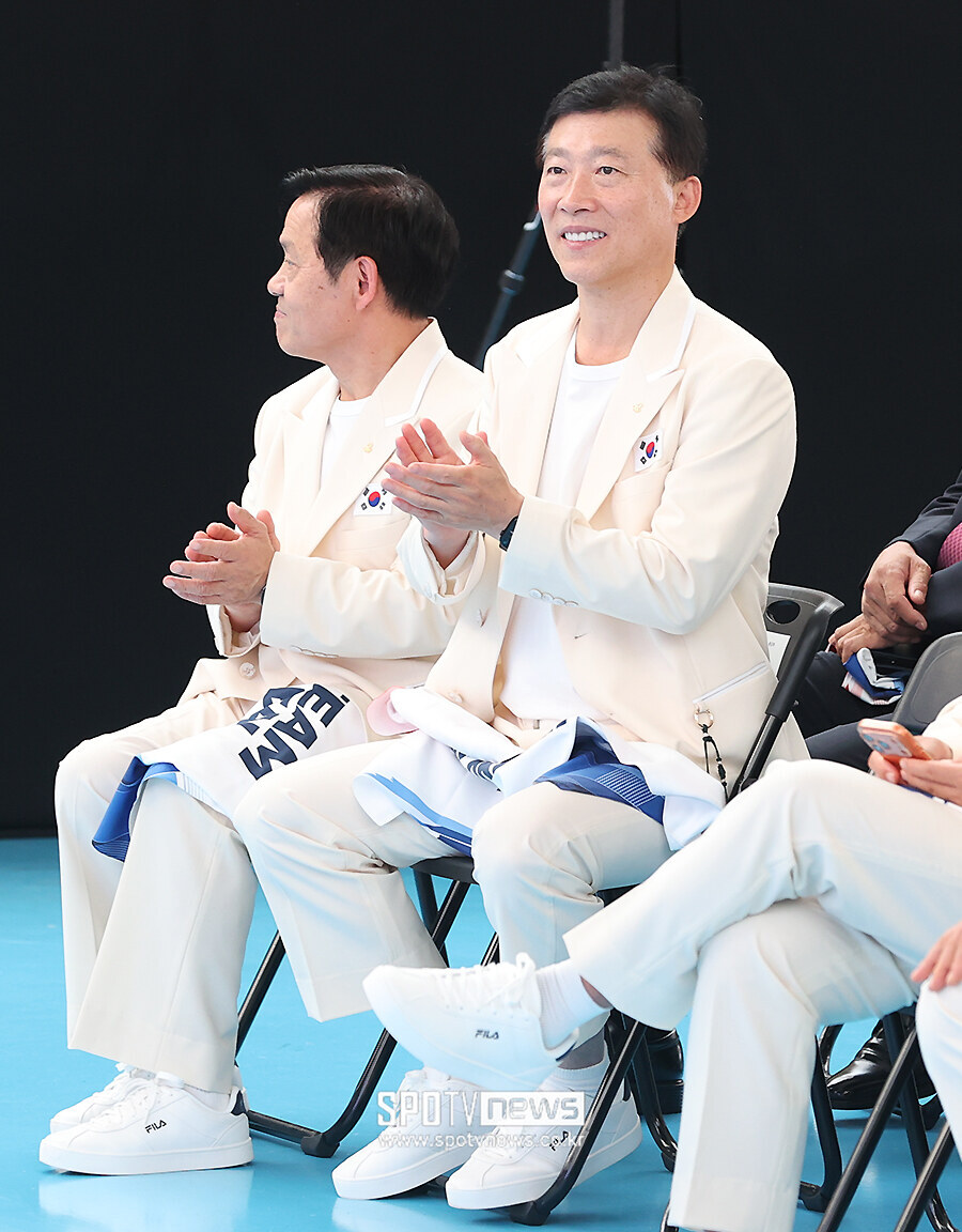 [포토S] 아시안게임 결단식 참석한 김택수 선수촌장