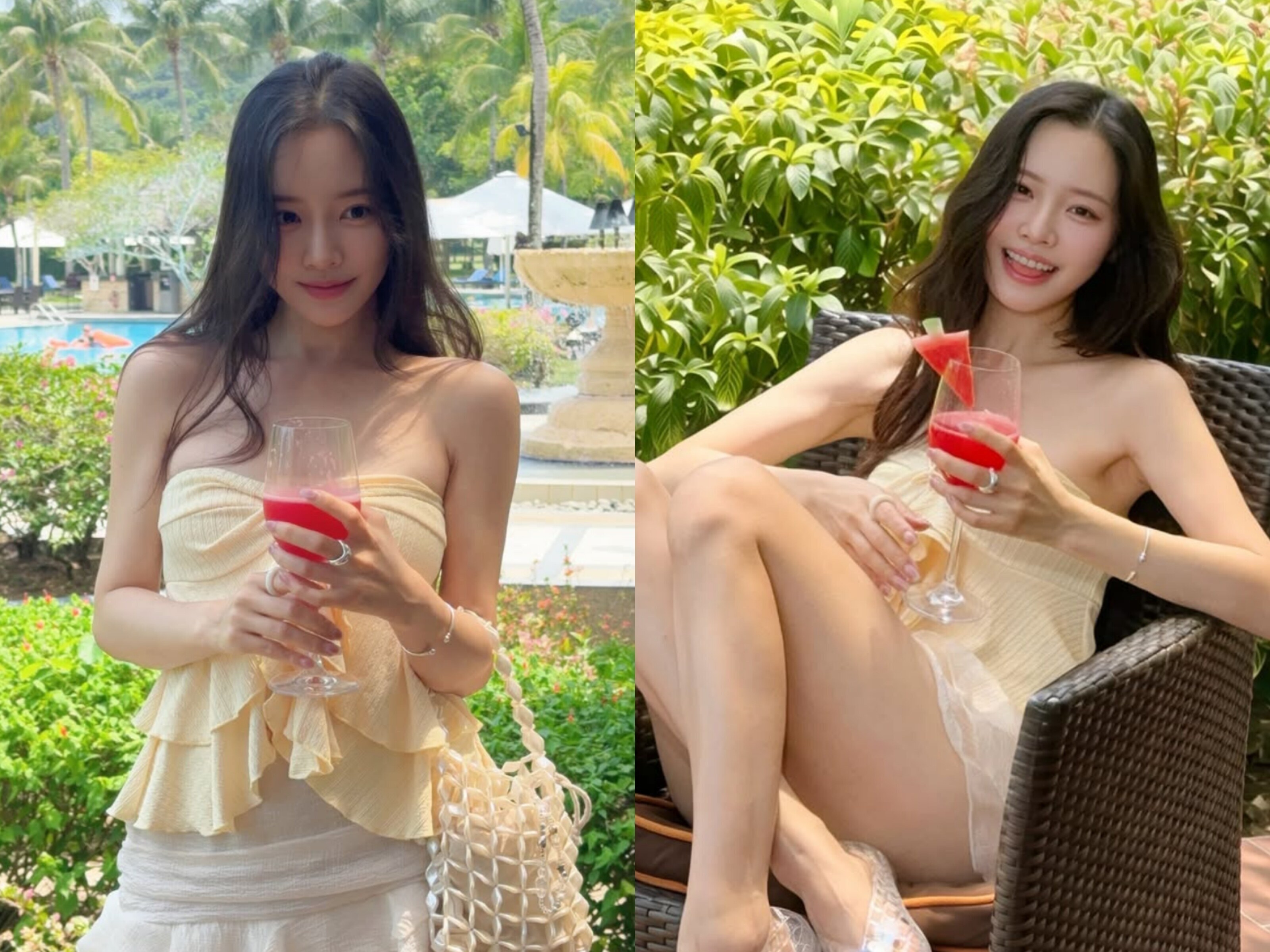 "8000원 맞아?"…'박성광♥' 이솔이, 명품 뺨치는 초가성비 휴양지룩 '감탄'
