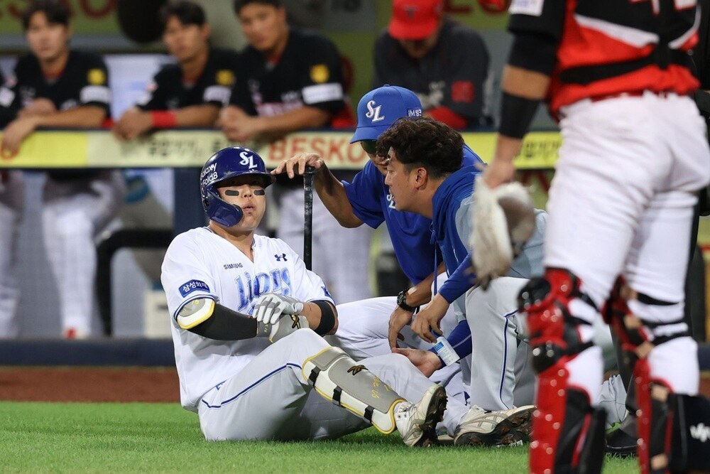 삼성 날벼락? 류지혁 4회 갑자기 부상 이탈…그런데 대타가 1타점 적시타→2-0 빚었다