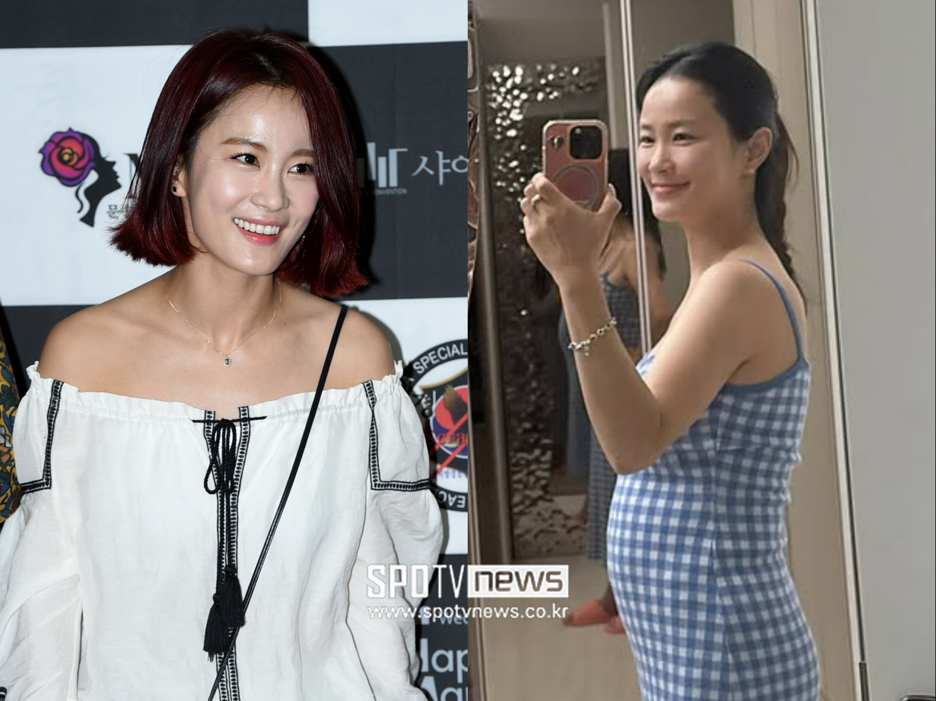 "5kg 쪘다" '김준호♥' 김지민, 임신 19주차 D라인 자태 '깜짝'