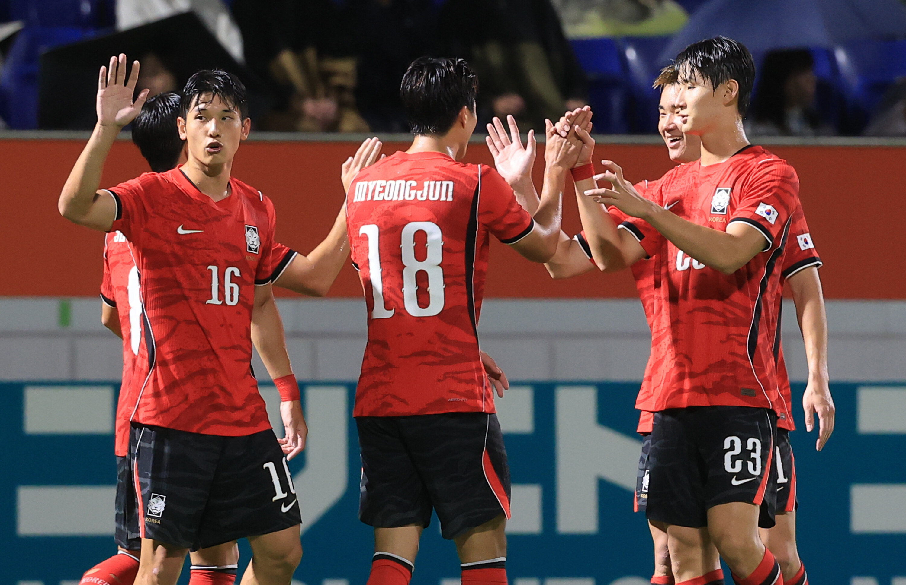 ▲ 이민성 감독이 이끄는 대한민국 23세 이하(U-23) 축구대표팀은 15일 오후 7시 30분 일본 나고야의 파로마 미즈호 럭비경기장에서 열린 2026 아이치·나고야 아시안게임 남자 축구 조별리그 D조 1차전에서 카타르에 4-1로 승리했다.&nbsp; ⓒ연합뉴스