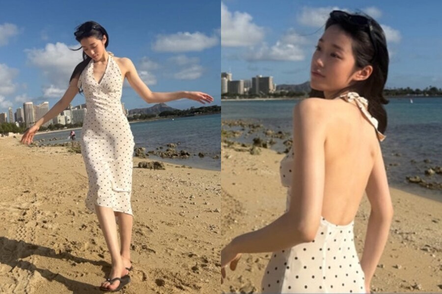노윤서, 이런 모습까지…하와이 해변 파격 뒤태에 깜짝 '과감한 백리스'