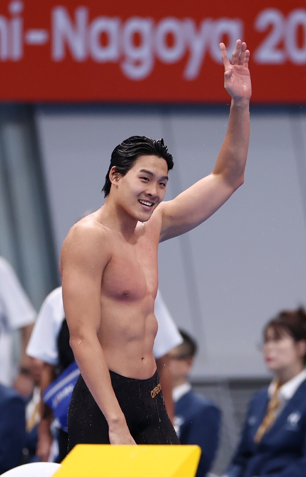 ▲ 김영범이 2026 아이치·나고야 아시안게임 남자 자유형 100m에서 은메달을 목에 걸었다. ⓒ연합뉴스