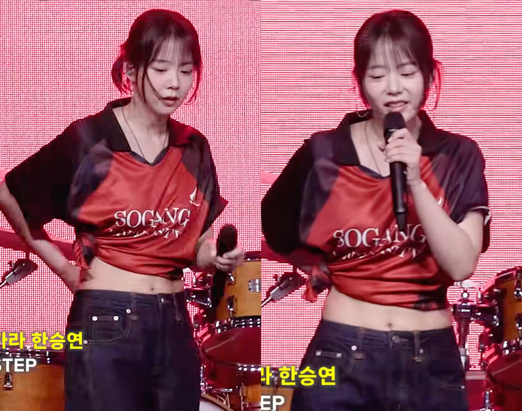 손 덜덜 떨던 한승연, 이번엔 허리 짚고 대학 축제…'목 디스크' 근황에 커지는 우려