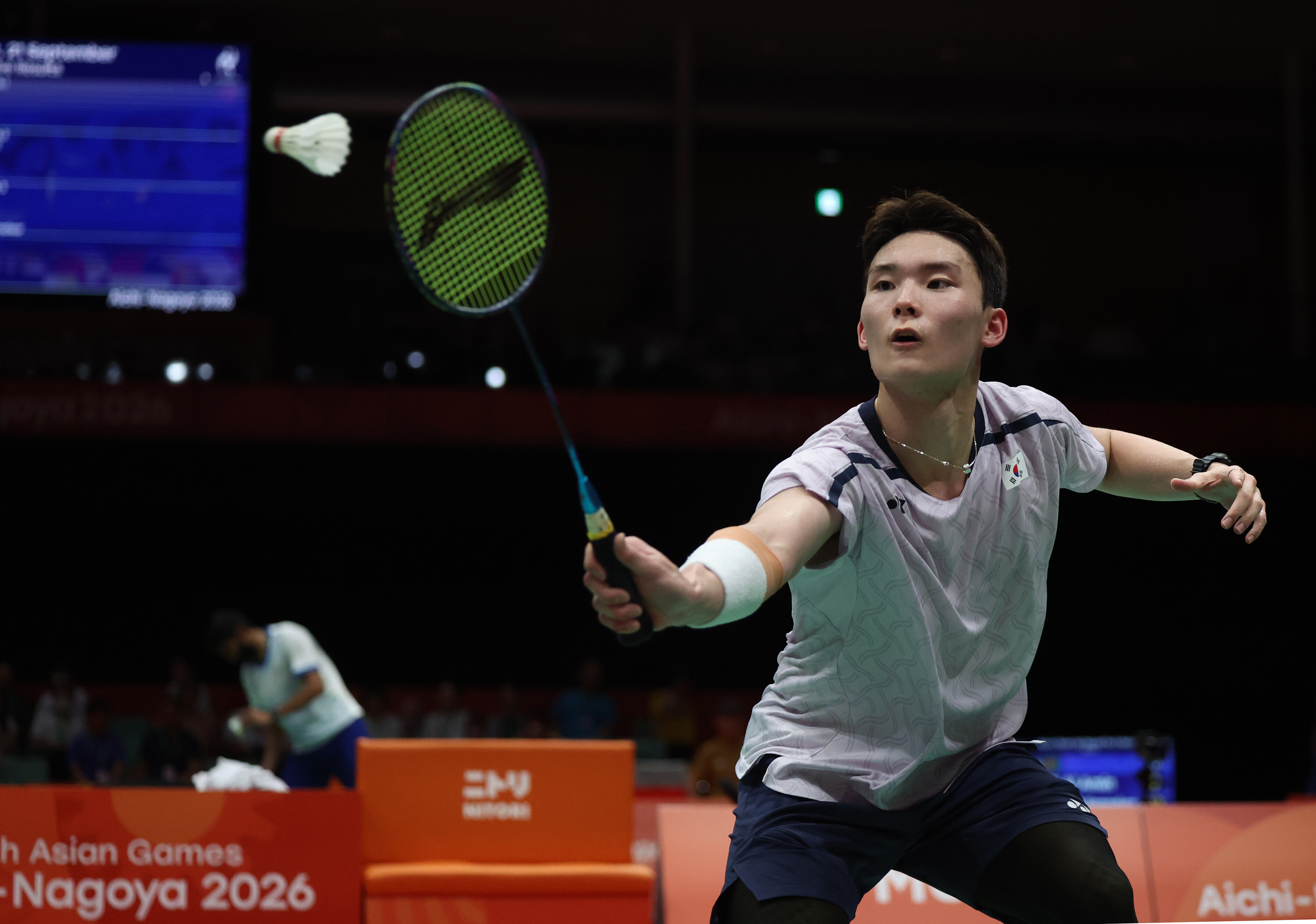 中 간담 서늘했겠다! 유태빈, 이틀 연속 '자이언트 킬링' 할 뻔했다…前세계 1위 21-13로 압도→19-19까지…대이변에 딱 2점 모자랐다