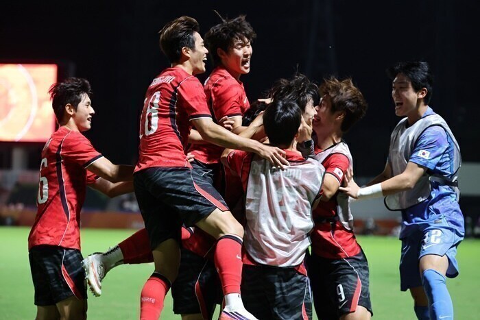 ▲ 대한민국 U-23 축구 대표팀이 사우디아라비아를 꺾고 조별리그를 2연승으로 마치며 아시안게임 금메달을 향한 행보를 이어갔다. ⓒ 연합뉴스