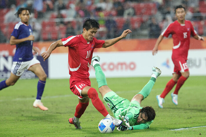 ▲ 26일 일본 아이치현 도요타 스타디움에서 열린 2026 아이치·나고야 아시안게임 축구 8강 북한과 일본의 경기.ⓒ연합뉴스