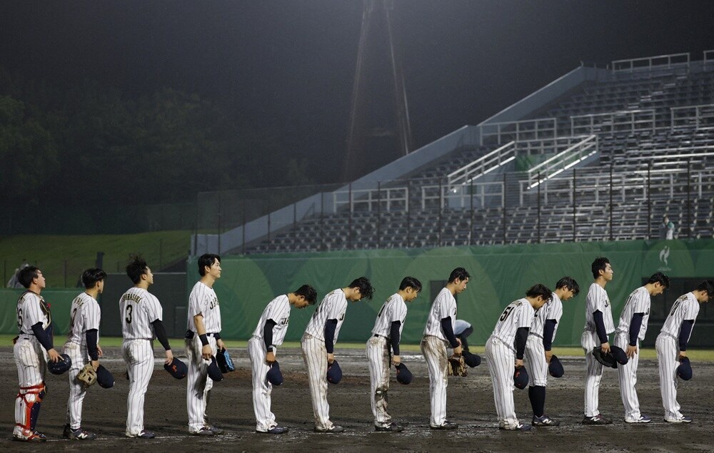 ▲ 대만전에서 승리한 일본 야구대표팀 선수들 ⓒ연합뉴스/REUTERS