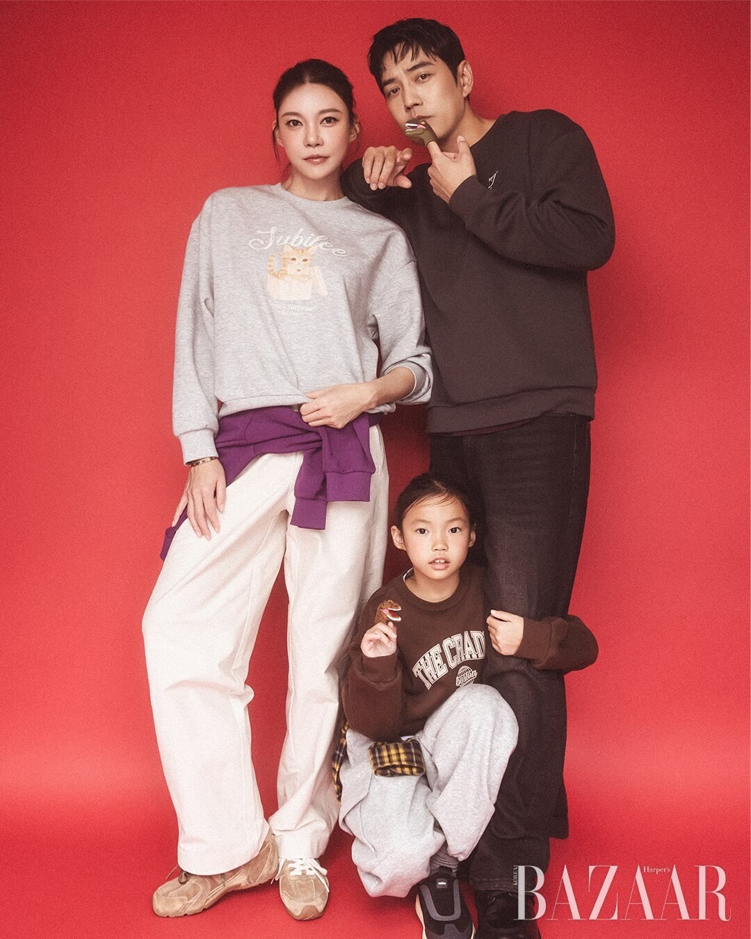 ▲ 주상욱 차예련 가족. 출처ㅣ하퍼스 바자