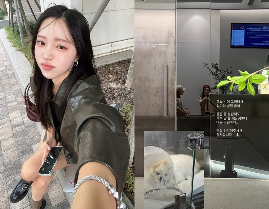 이솔이, 반려견 고비에 母와 밤샘이라더니…♥박성광도 곁에 있었다[이슈S]