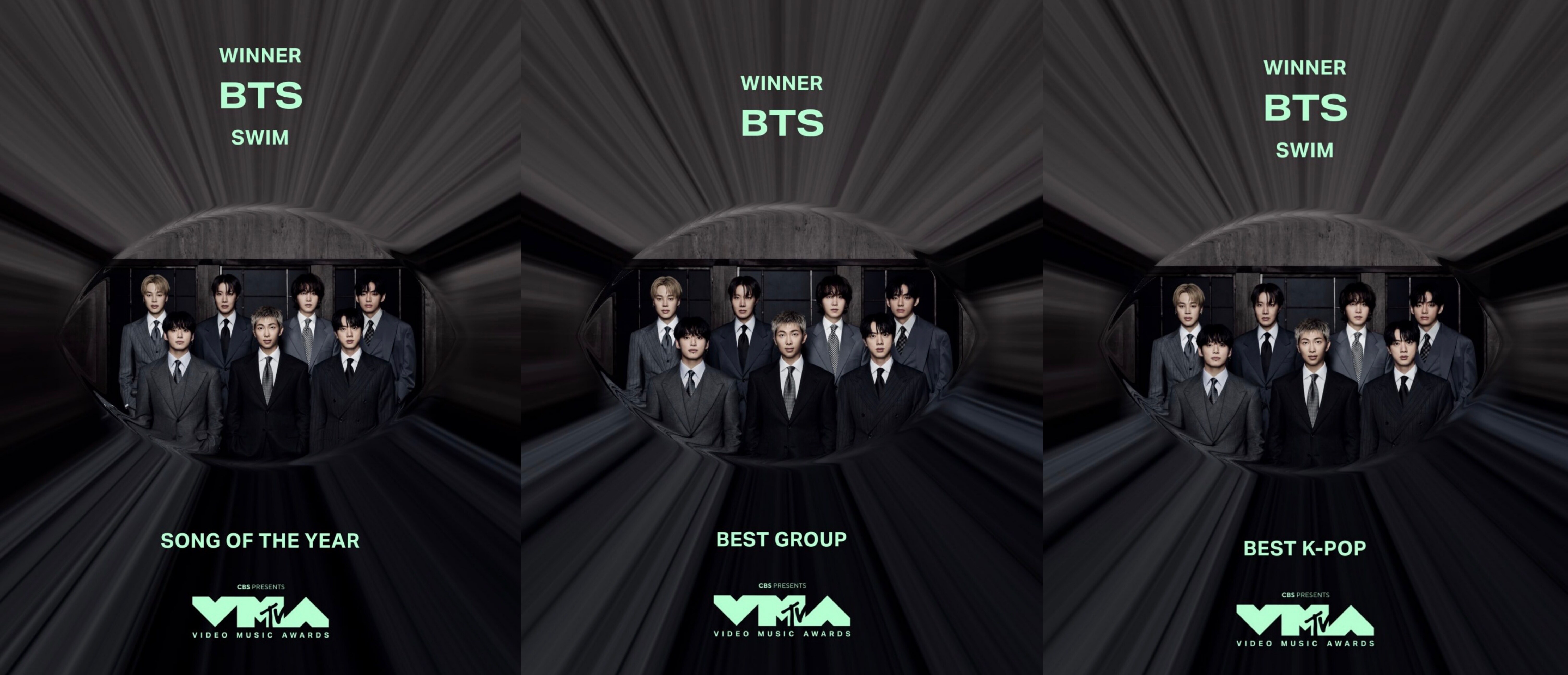 "앞으로도 7명이 함께"…방탄소년단, 불참에도 MTV VMA '올해의 노래' 등 3관왕 소감[공식]