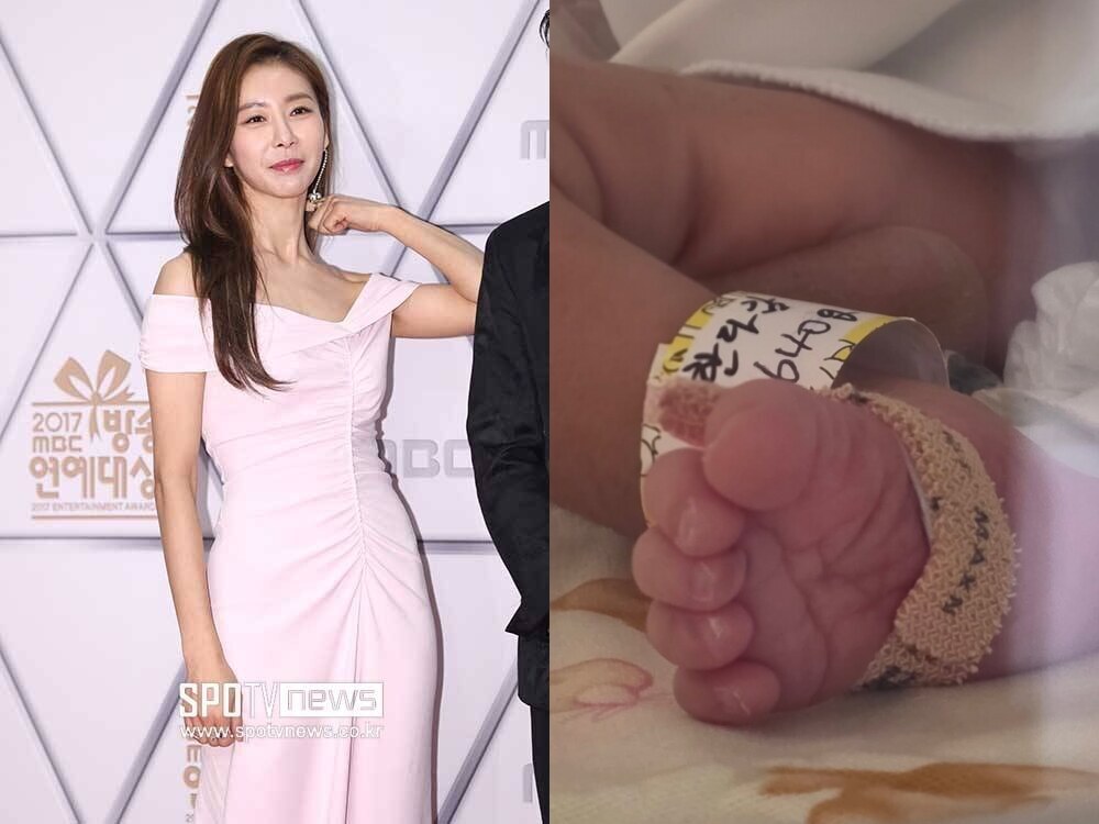 '47세 출산' 한다감, 생후 7일 아들 발 공개…"가슴 뭉클한 순간"