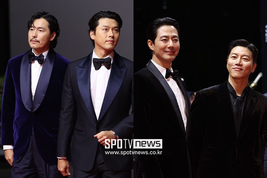▲ 왼쪽부터 정우성, 현빈, 조인성, 음문석. ⓒ부산=곽혜미 기자