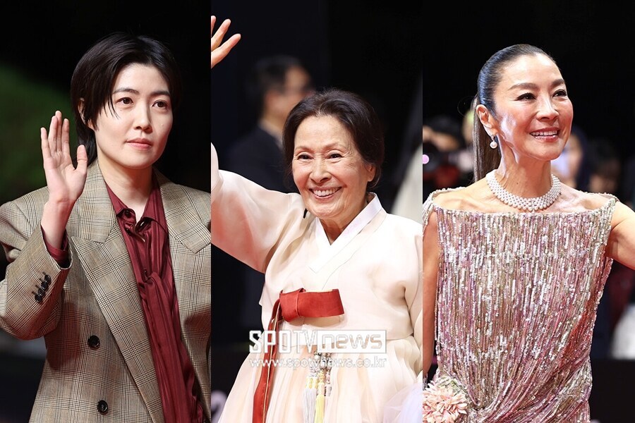 ▲ 왼쪽부터 심은경, 김혜자, 양자경. ⓒ부산=곽혜미 기자