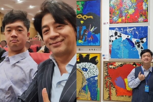 권오중, 희귀병 子를 화가로 키워냈다..전시회→서양화가 상까지