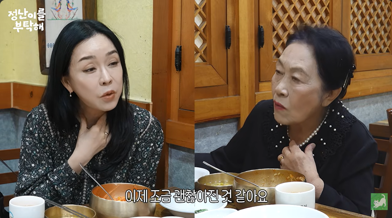 ▲ 김정난(왼쪽)과 김혜미자. 출처| 김정난 유튜브