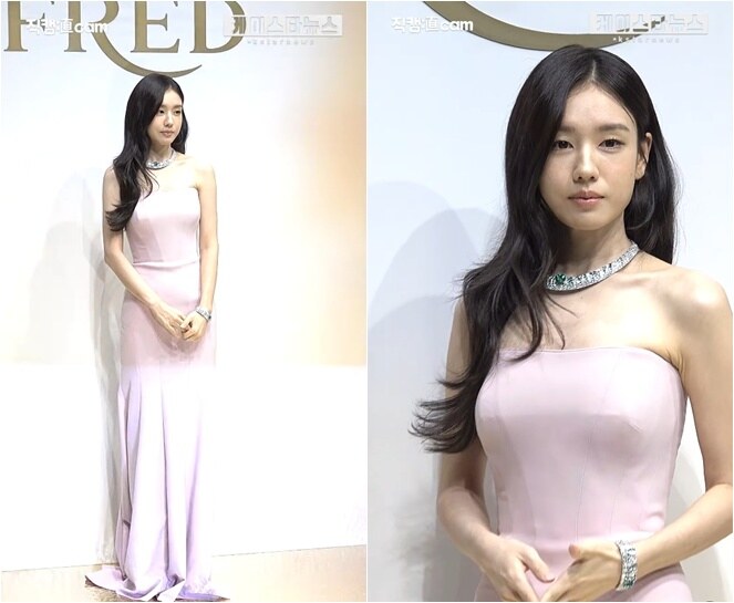 ▲ 주얼리 행사장에 참석한 배우 안은진.&nbsp; 출처 l 케이스타뉴스 공식 계정.