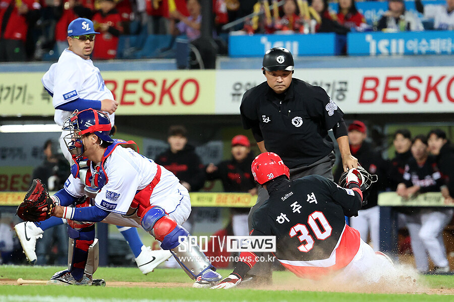 [포토S] 하주석, '우리가 앞서간다!'