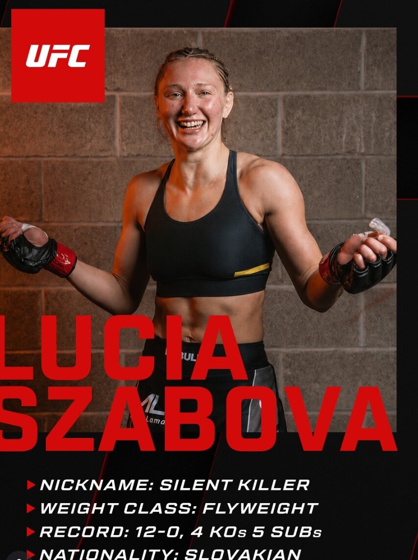 ▲ 루치아 사포바는 12승 무패 전적으로 UFC와 계약했다. ⓒUFC EUROPE SNS